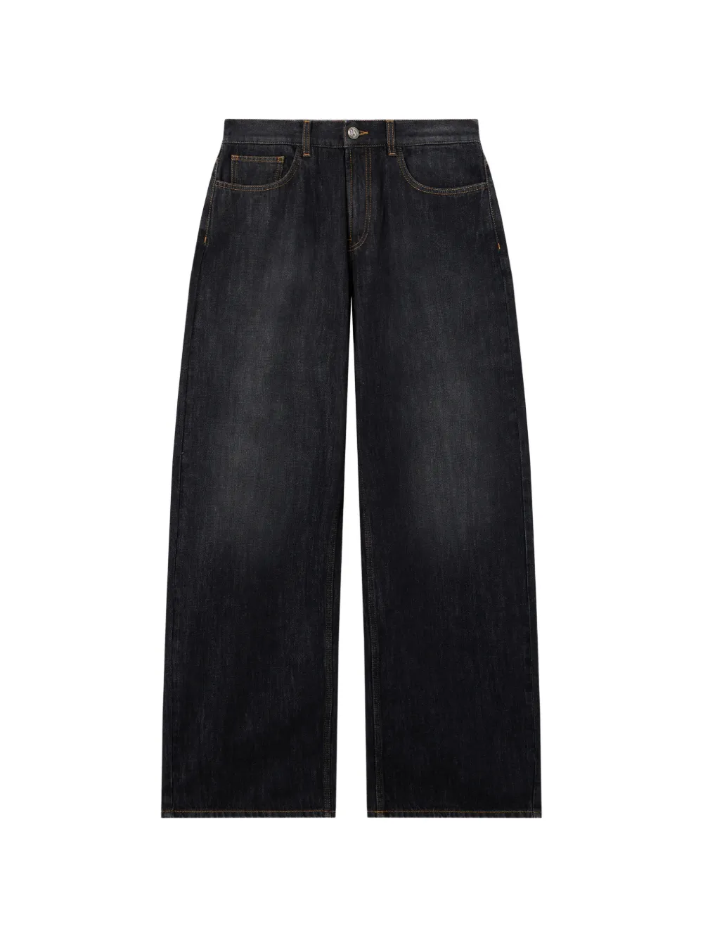 Palm Angels Denim jeans met gewelfd logo Grijs