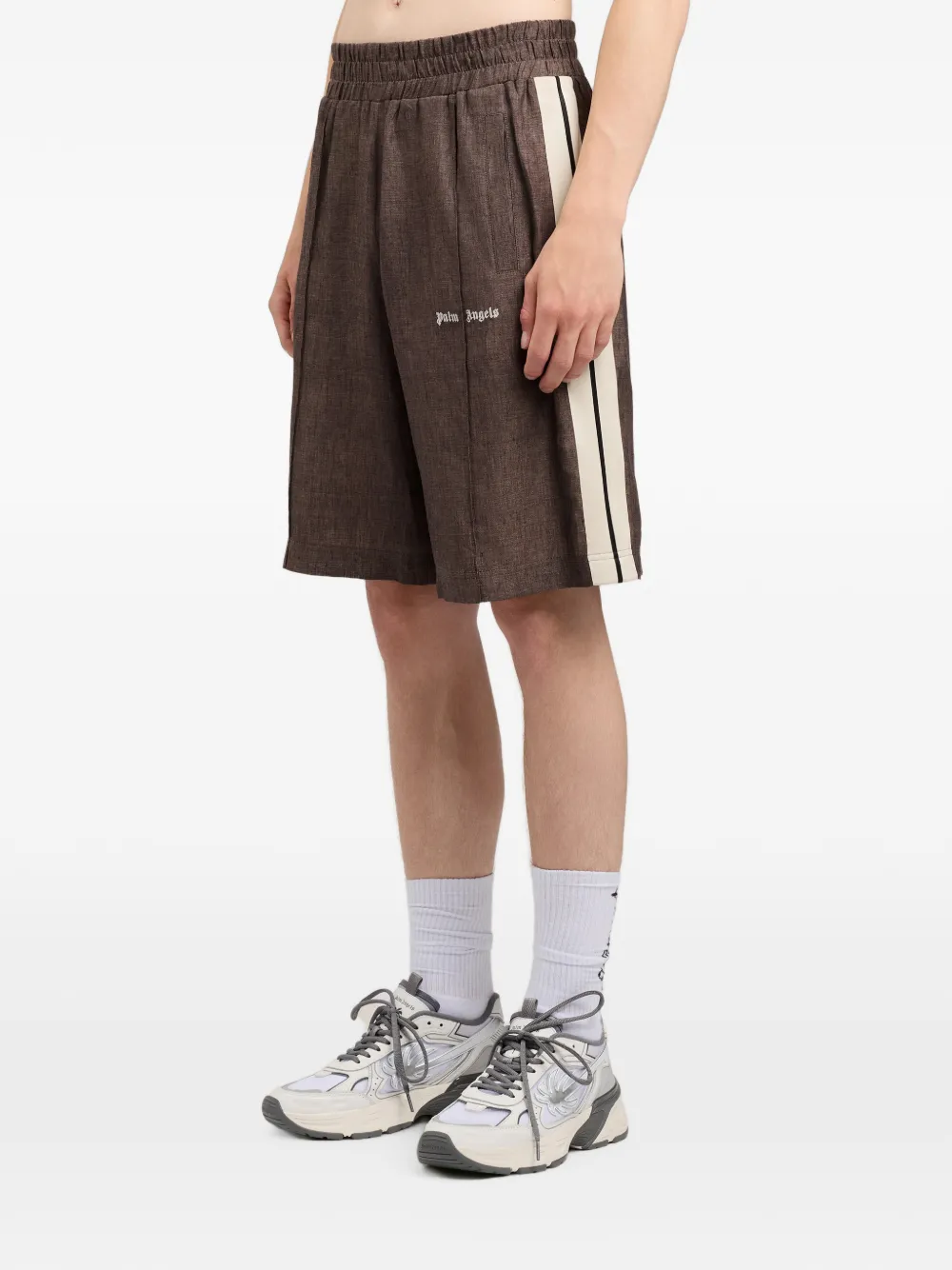 Palm Angels Classic trainingsshorts met logo Bruin