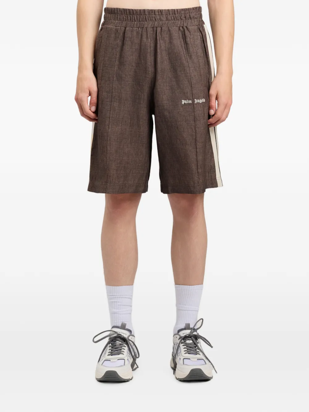 Palm Angels Classic trainingsshorts met logo Bruin