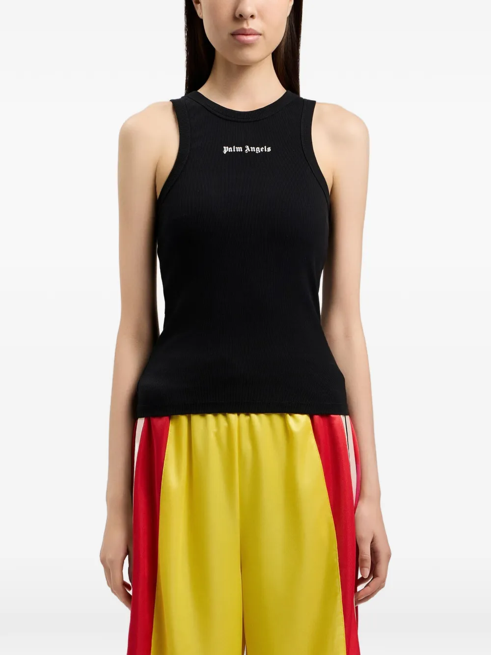 Palm Angels Tanktop met logo Zwart