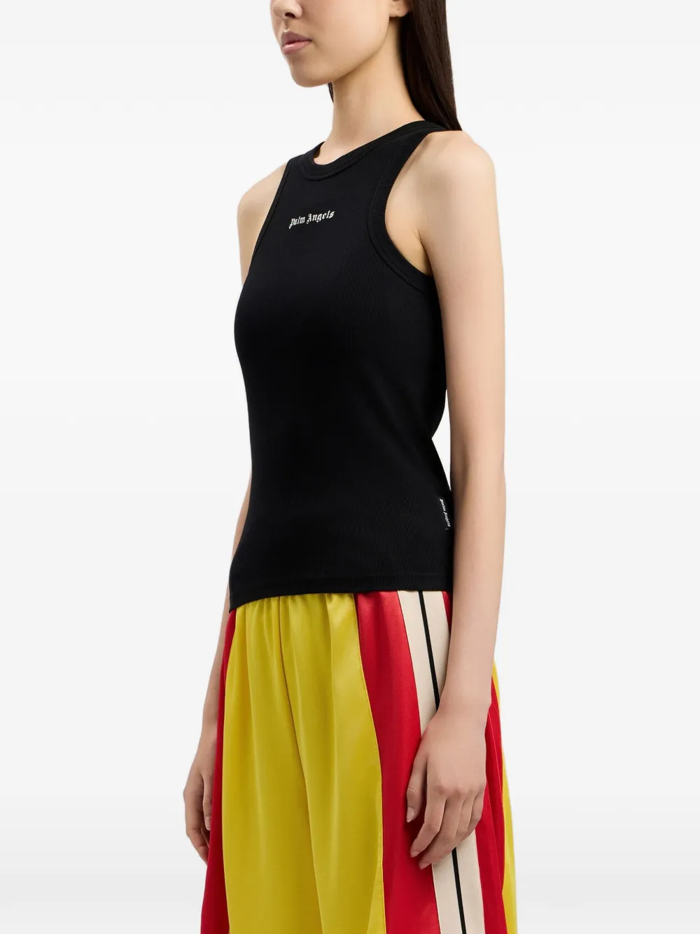 Palm Angels Tanktop met logo Zwart