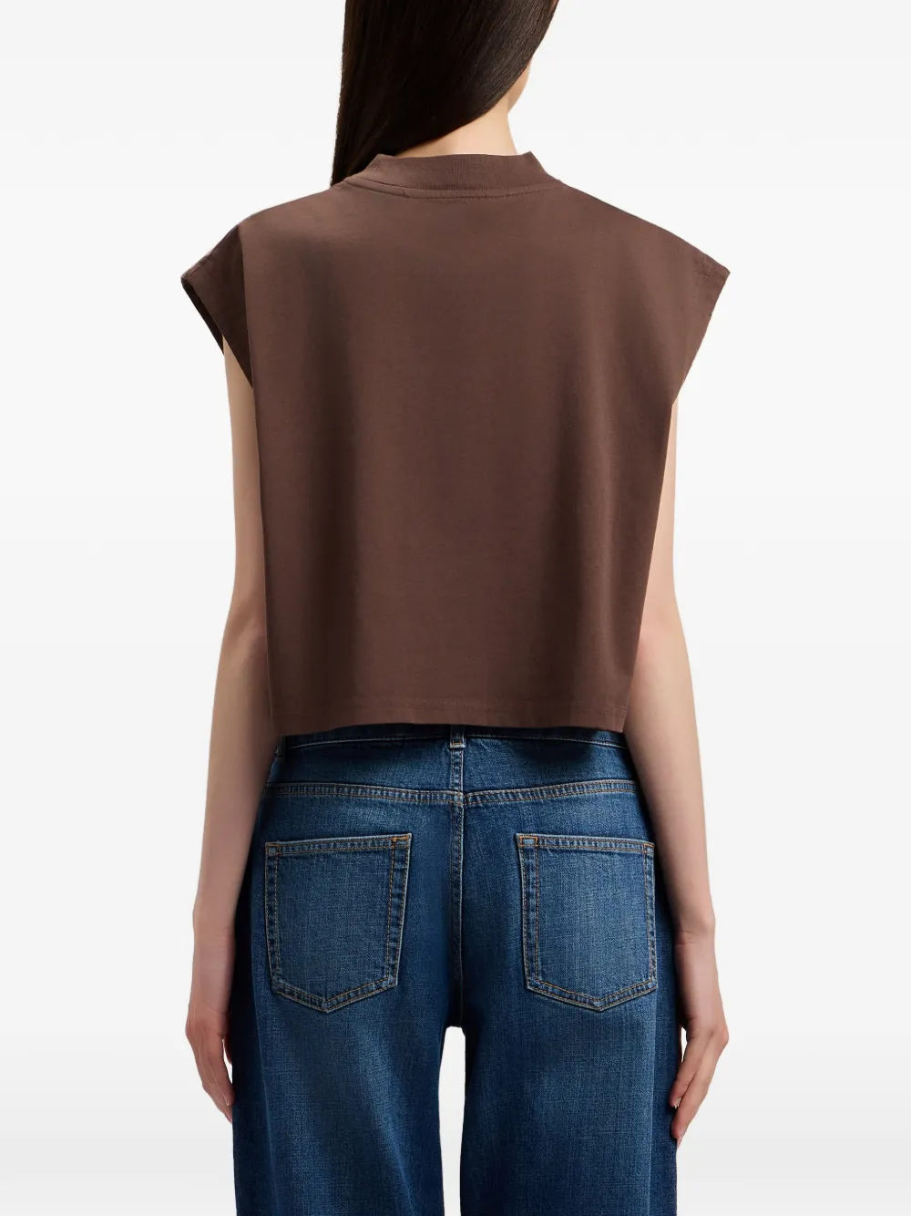 Palm Angels Spray boxy tanktop met beerprint Bruin