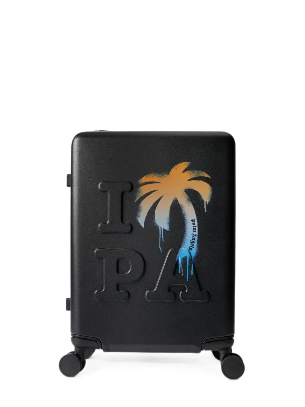 Palm Angels logo-embossed PA palm tree trolley luggage - Nero