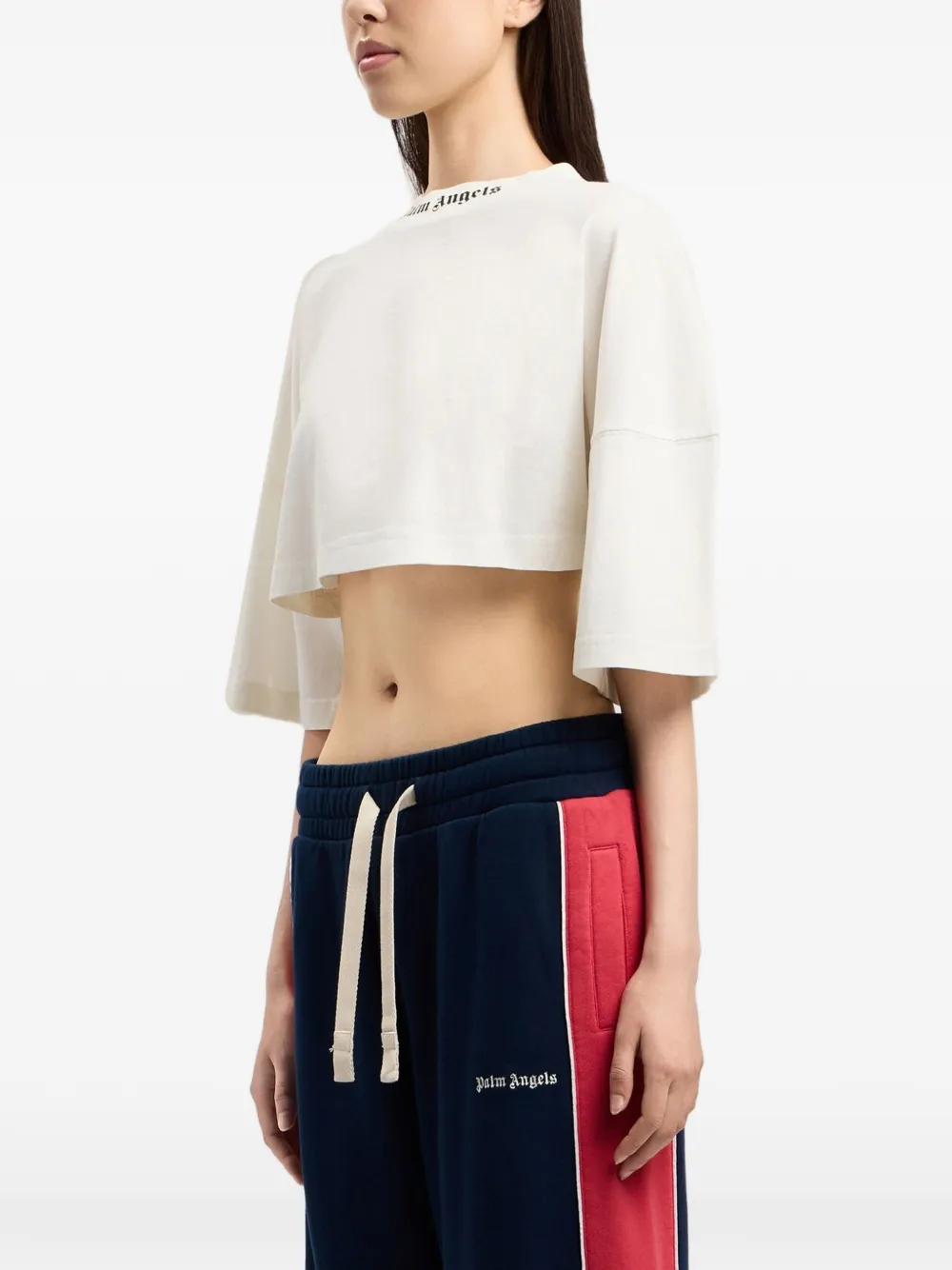 Palm Angels Cropped T-shirt Wit