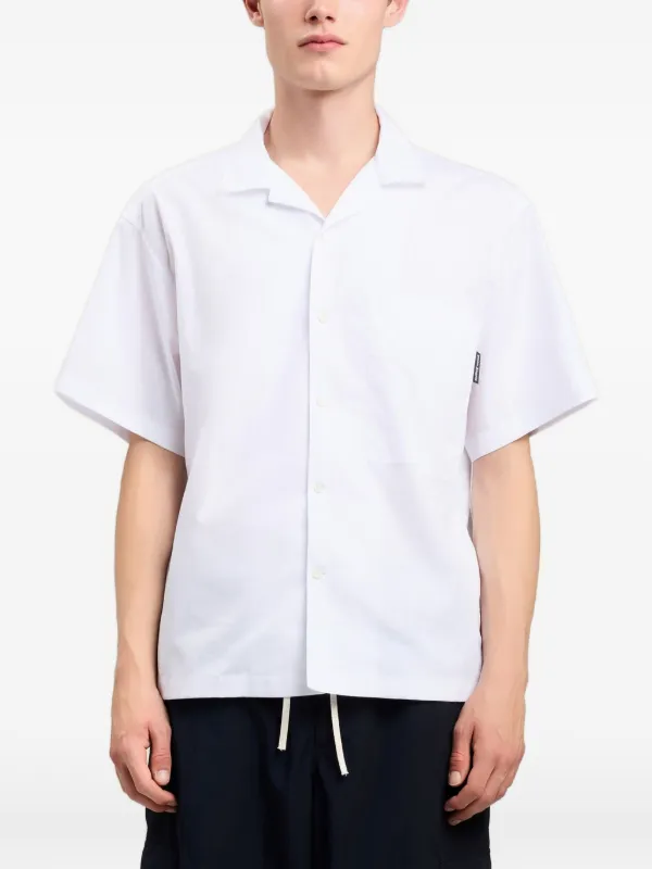 Palm Angels Logo Bowling Shirt | White | FARFETCH