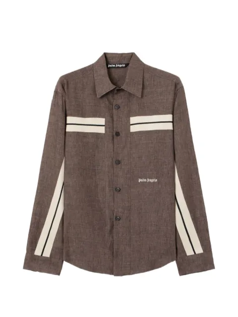 Palm Angels logo-embroidery track shirt