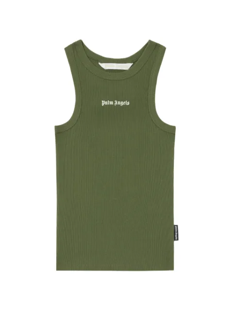 Palm Angels logo ribbed tank top