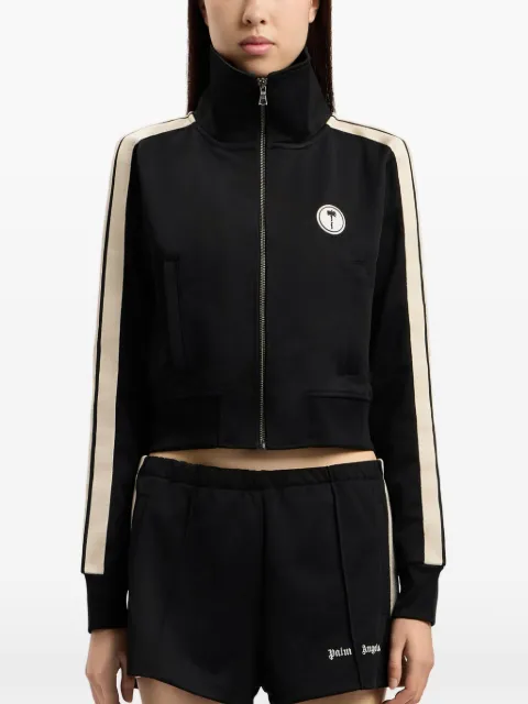 Palm Angels tree-logo sleeve-bands sweatshirt
