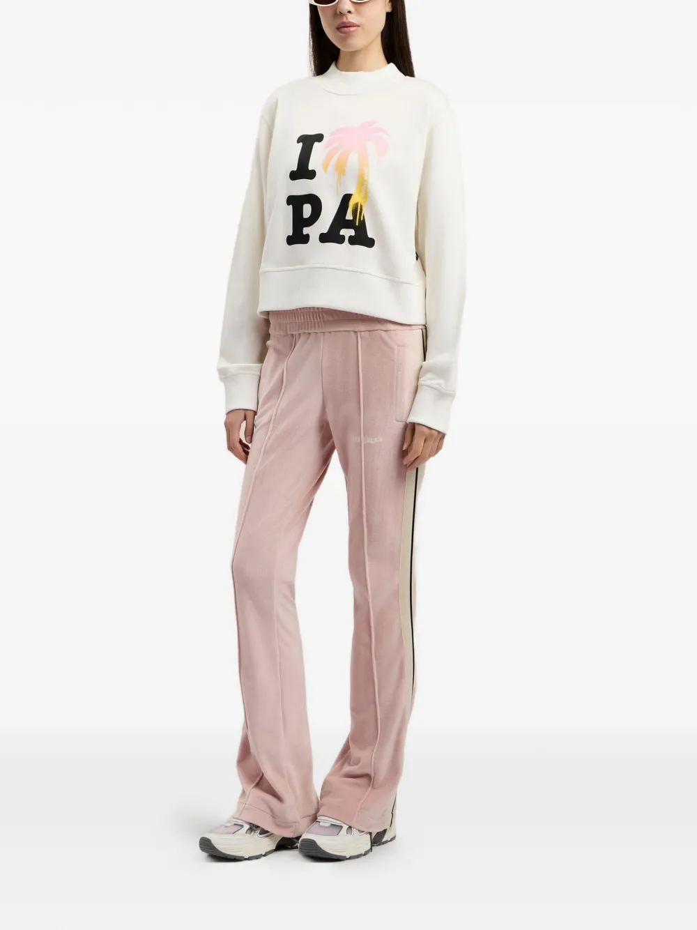 Palm Angels Sweater met grafische print Wit