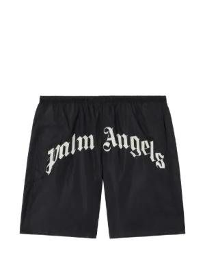 Palmangels 水着 スイムショーツ 黒 ブラック パームエンジェルス Palm Angels（パーム・エンジェルス）ボードショーツ - FARFETCH