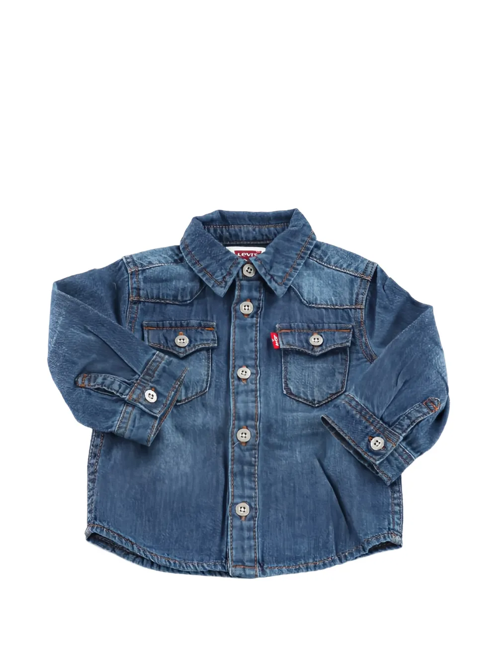 Levi's Kids buttoned chest-pocket denim shirt - Blau
