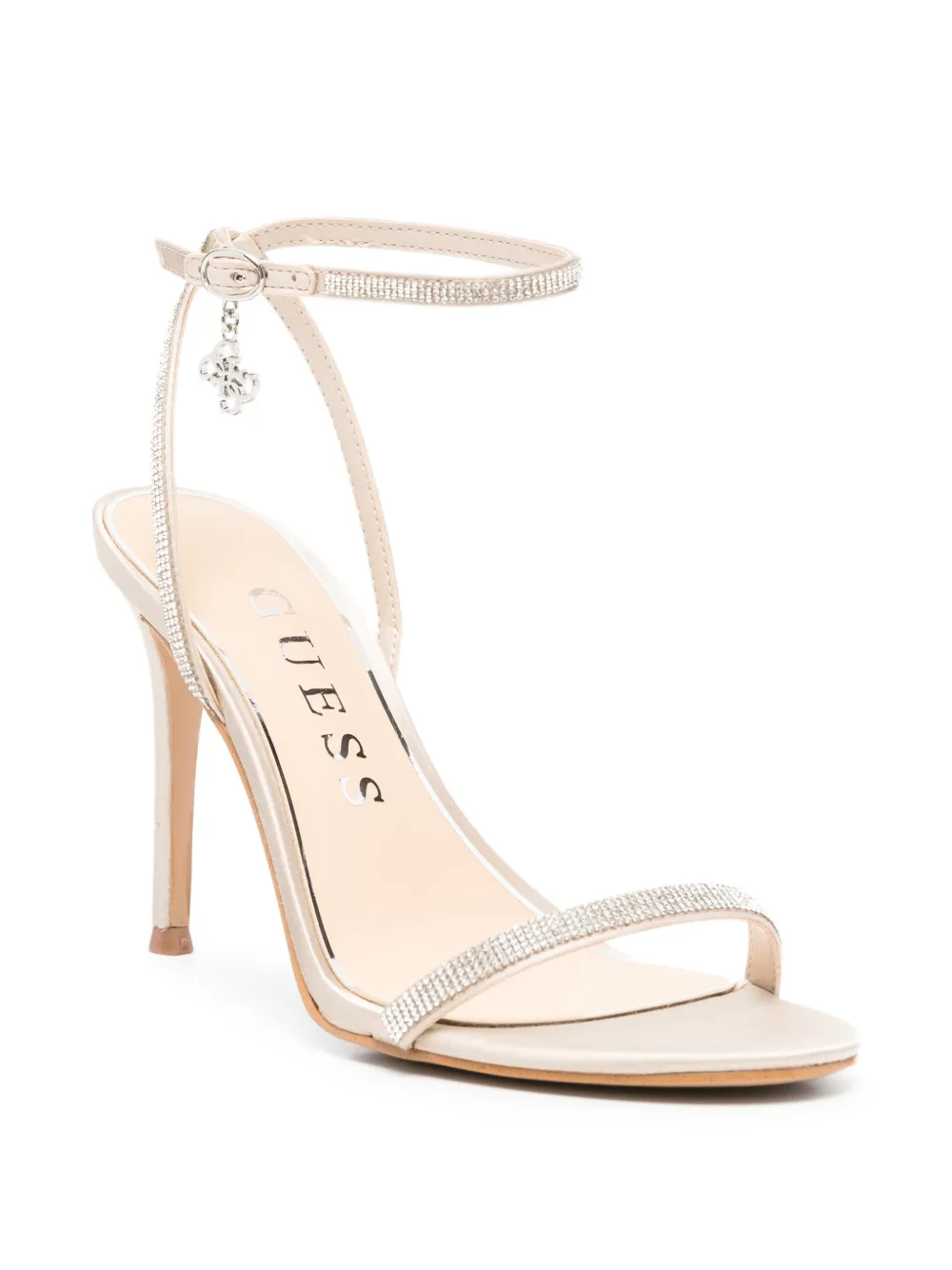  Guess Usa Embellished Sandals - Neutrals 