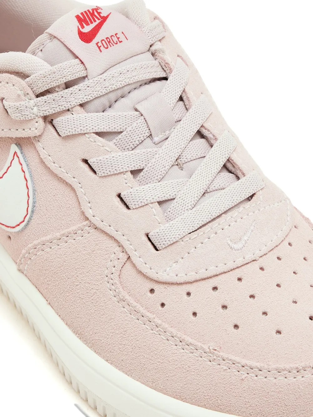 Nike Kids Force 1 Low LV8 suède sneakers met klittenband Roze