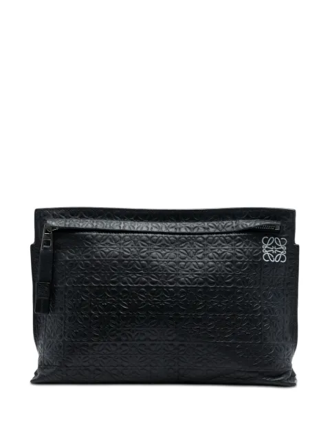 Loewe Pre-Owned 2010 Embossed Anagram Leather Repeat T clutch bag