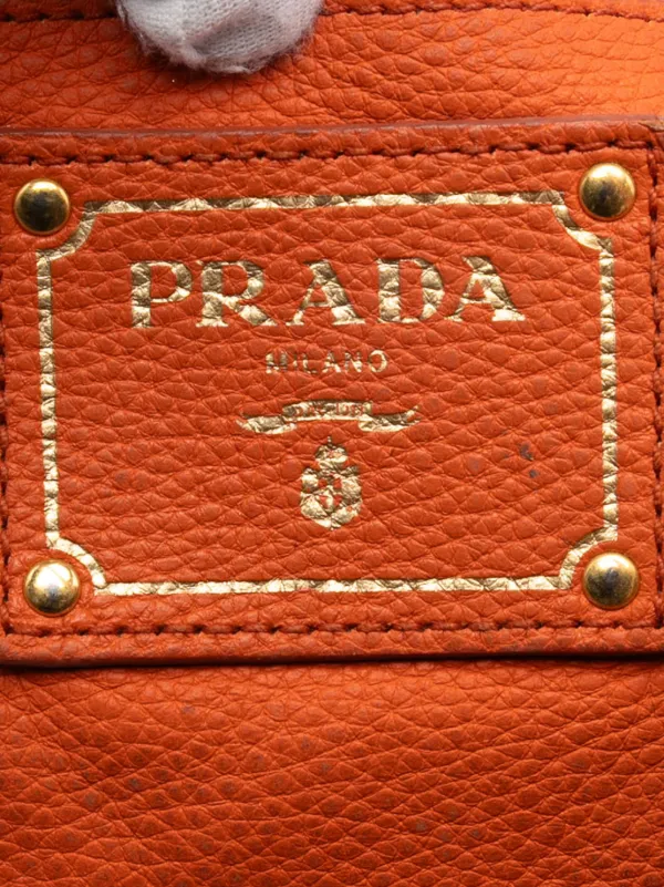 Prada Pre-Owned 2010-2026 Vitello Daino Zip Top Hobo Shoulder Bag