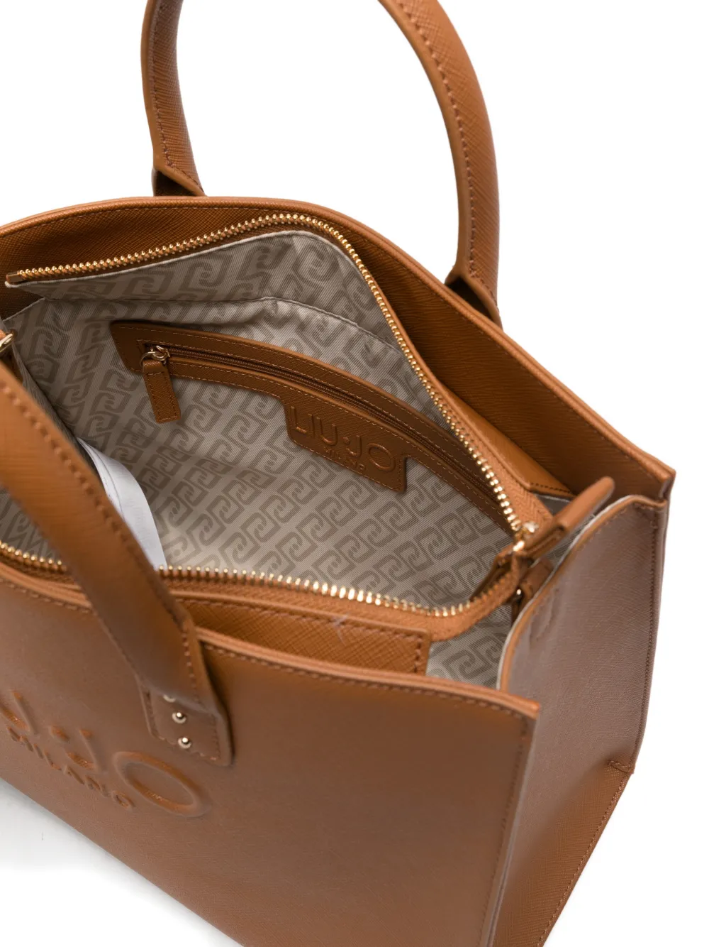 LIU JO Shopper met logo-reliëf Bruin