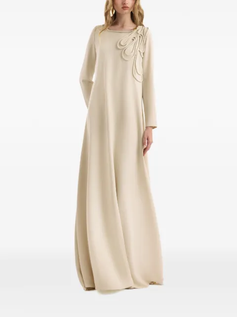 Gemy Maalouf robe longue évasée à manches longues
