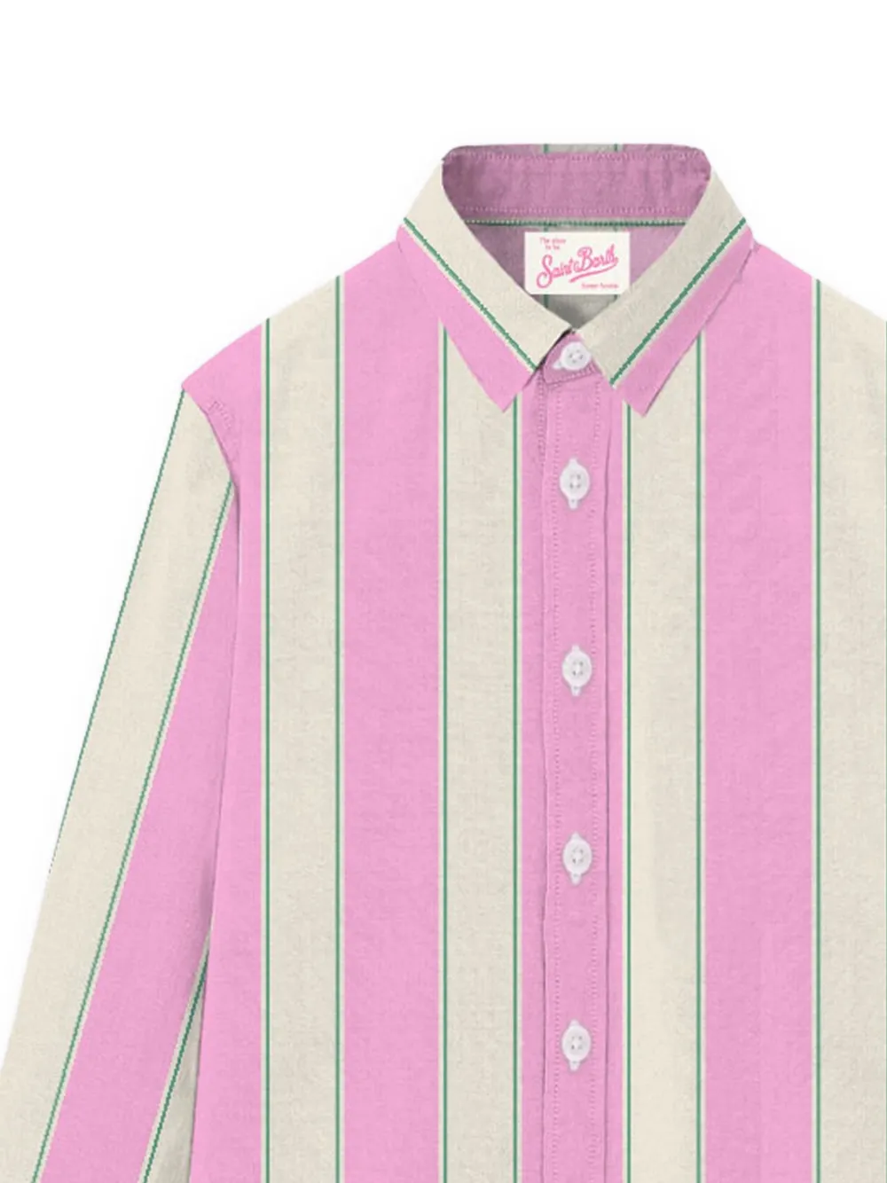  Mc2 Saint Barth Striped Buttoned Shirt - Pink 