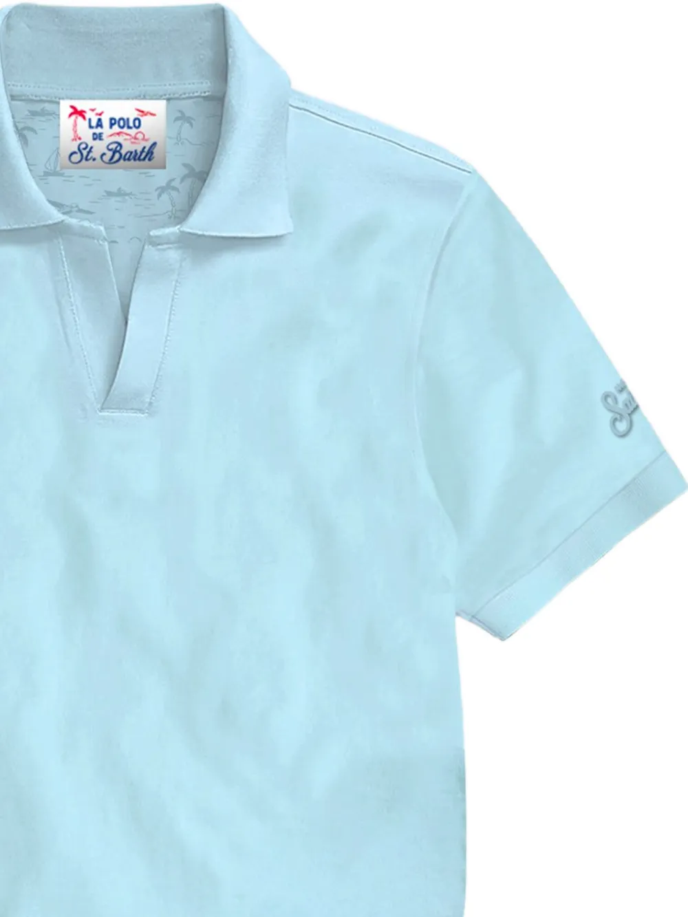 MC2 Saint Barth Charles T-shirt met V-hals Blauw