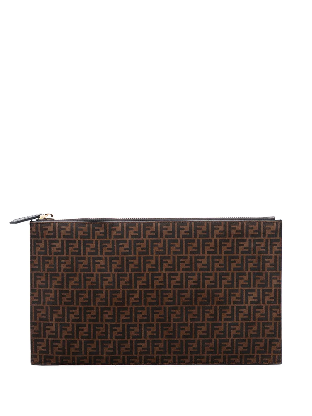 Fendi Pre-Owned 2000-2010 Zucchino Suede clutch bag - Marrone