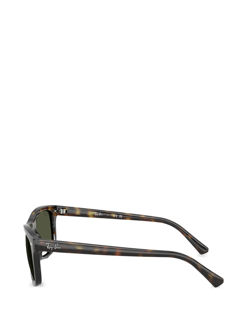 Ray-Ban Zonnebril met rechthoekig montuur Bruin