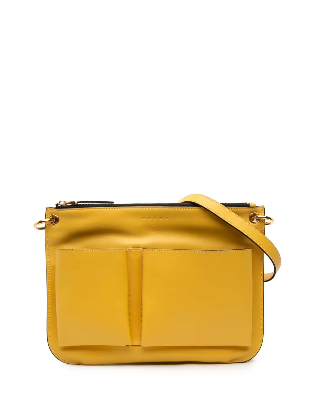 Marni Pre-Owned 2015-2025 Leather Pocket crossbody bag - Giallo