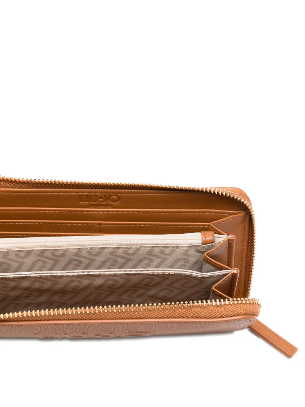  Liu Jo Logo-embossed Zipped Wallet - Brown 