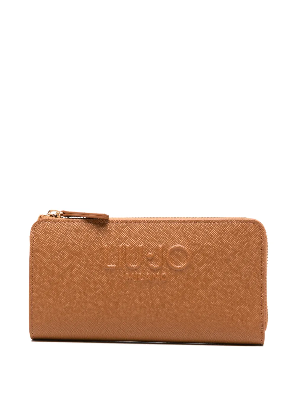 LIU JO logo-embossed zipped wallet - Marrone