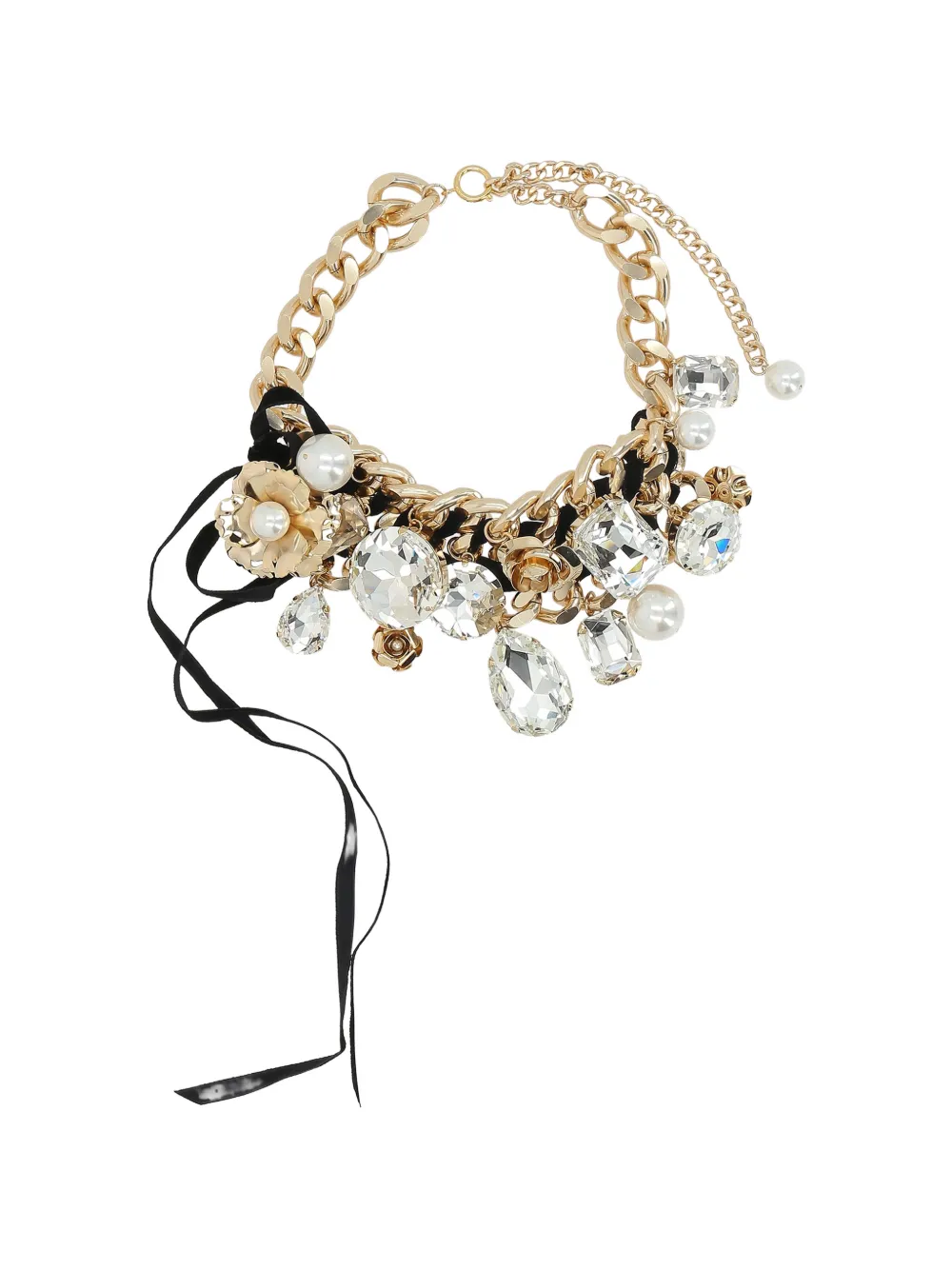 Vaquera jewelled chain necklace - Oro