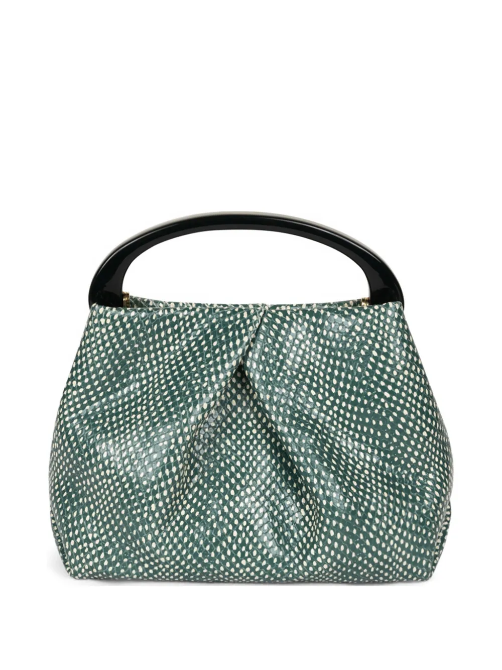 Dries Van Noten Snakeskin-printed Tote Bag In Green