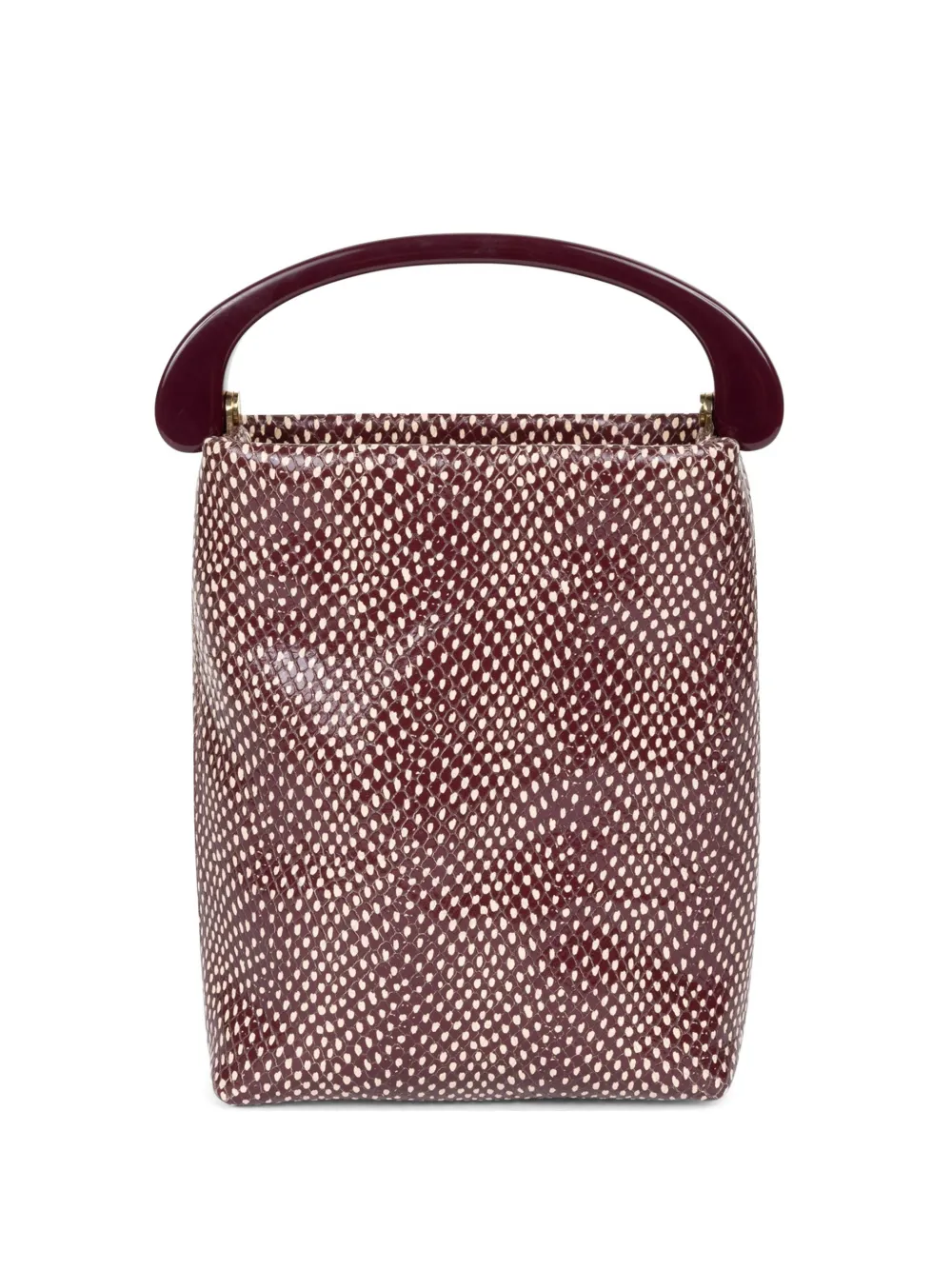 DRIES VAN NOTEN Borsa tote con stampa pelle di serpente - Viola