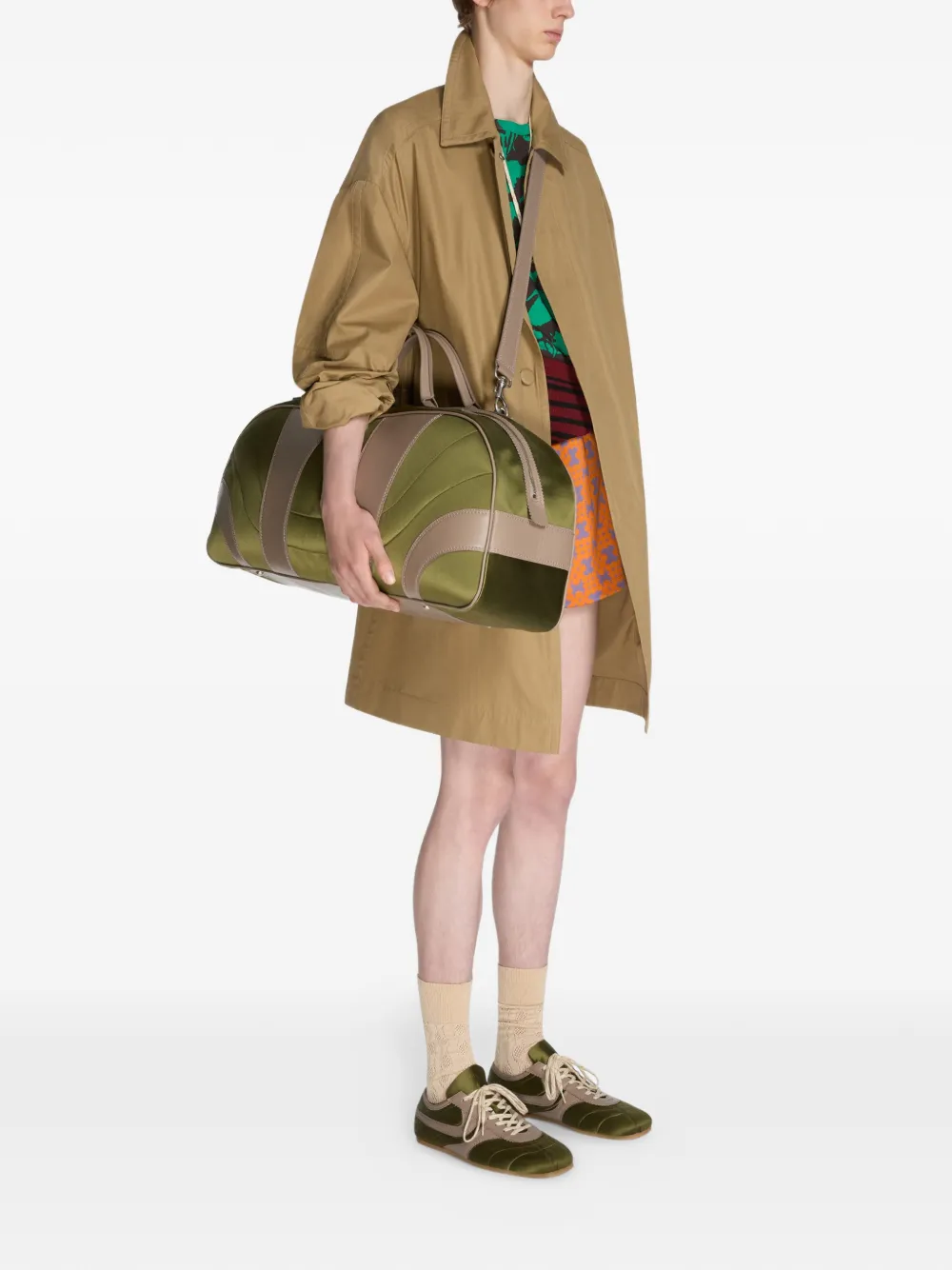  Dries Van Noten Panelled Holdall - Green 