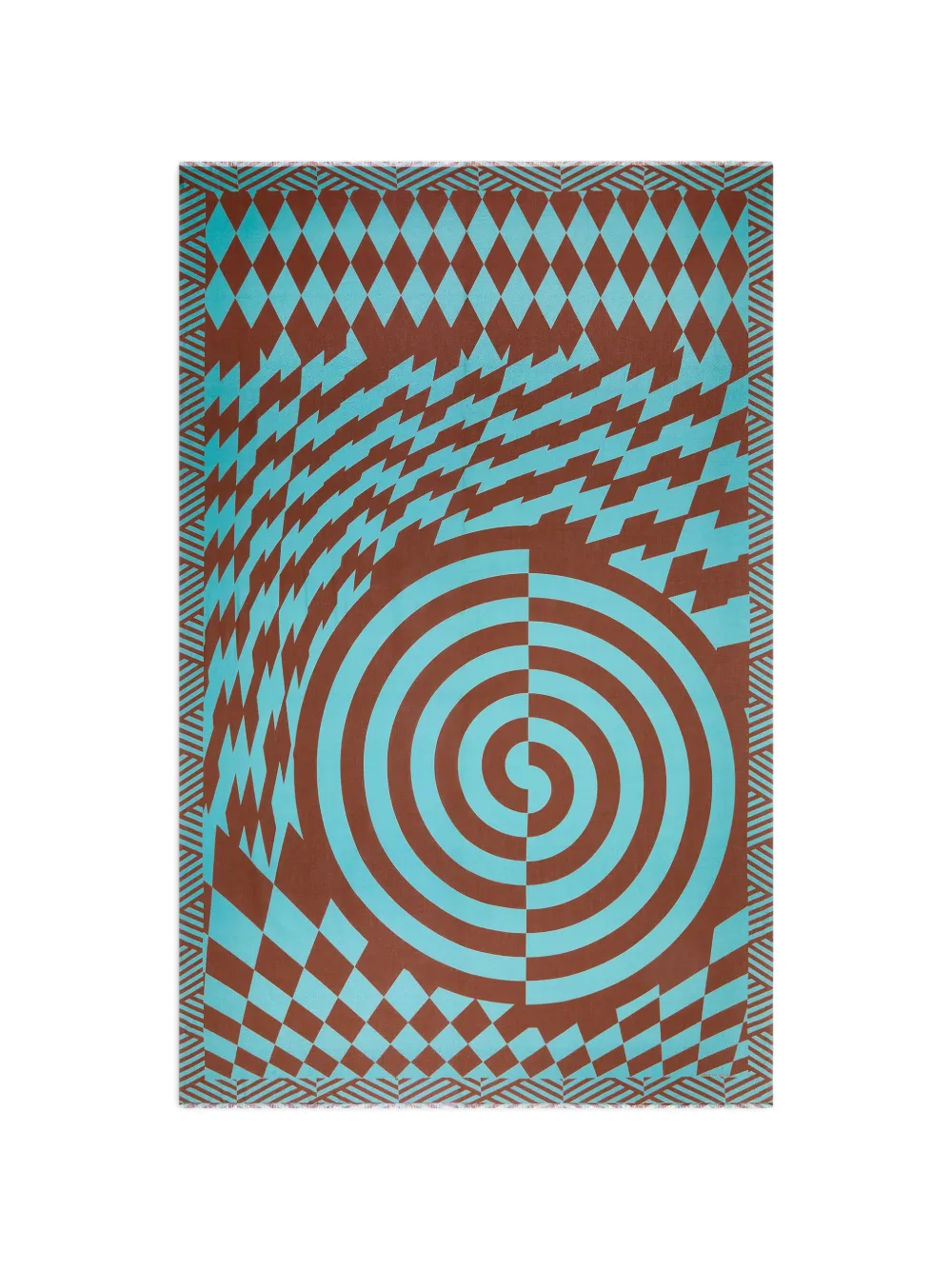 Dries Van Noten Geometric-print Pareo In Blue