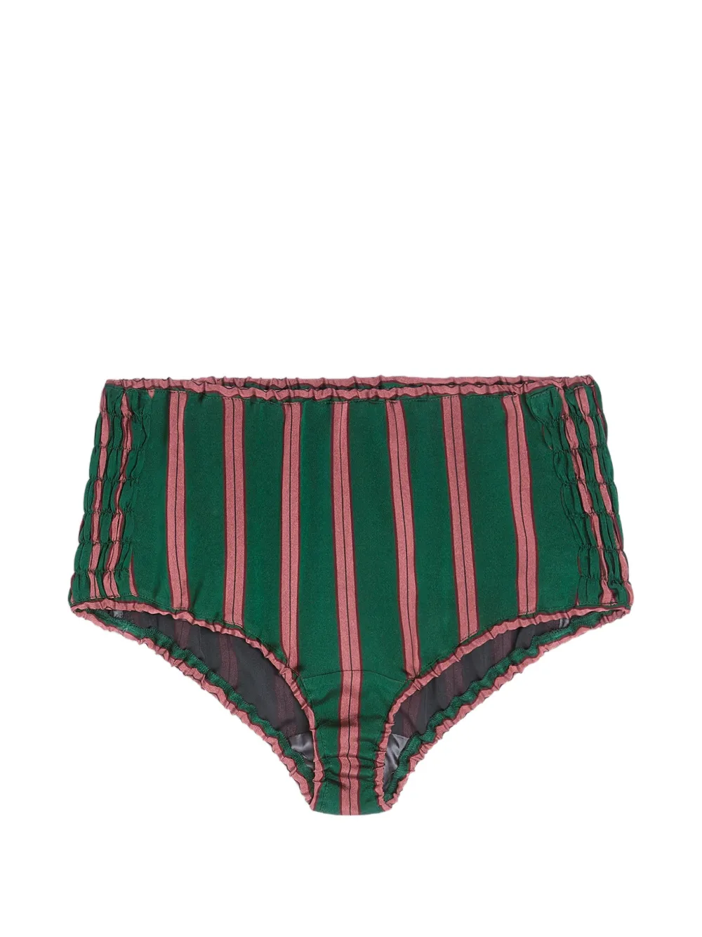 DRIES VAN NOTEN striped micro shorts - Verde