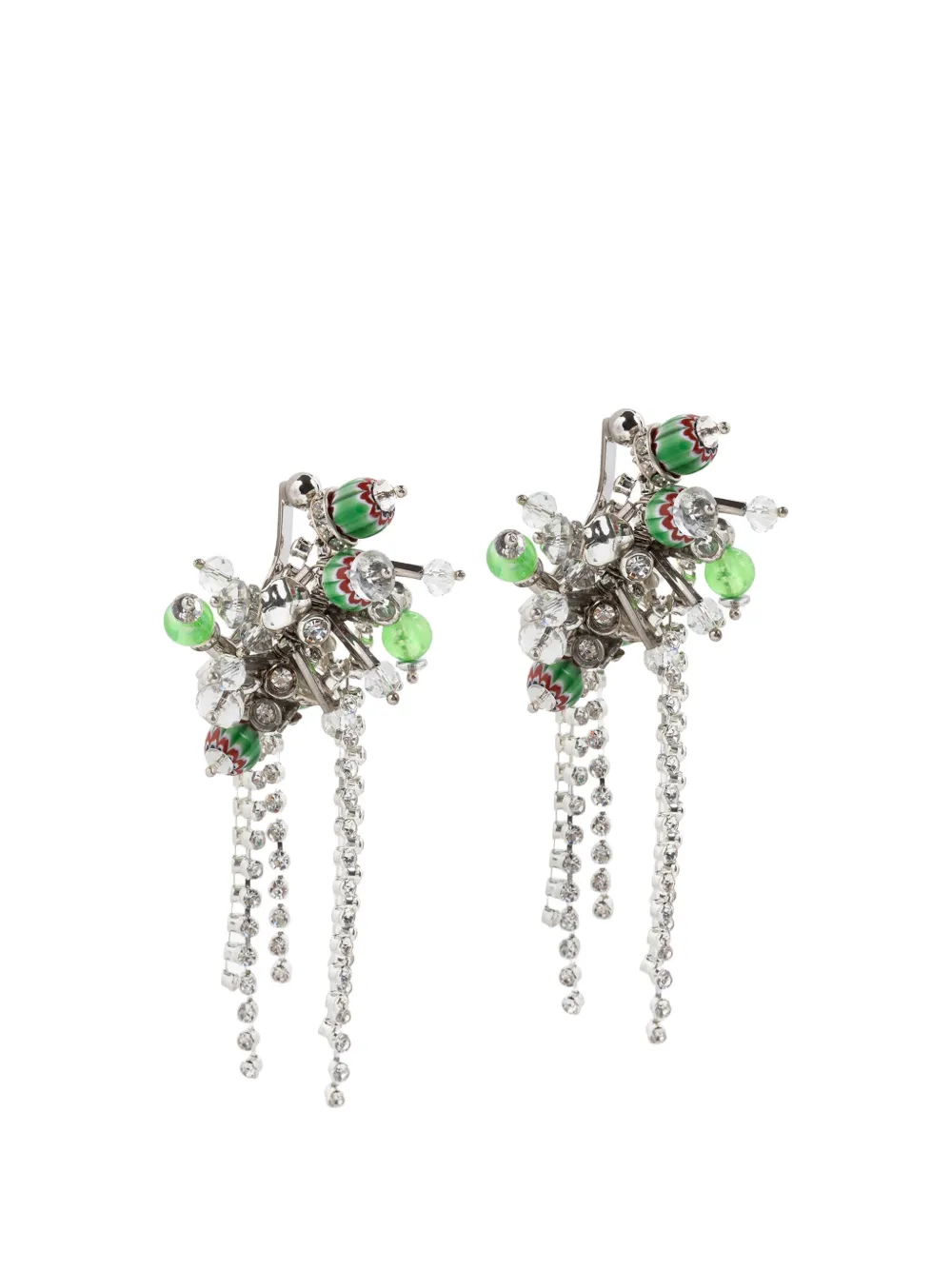  Dries Van Noten Beaded Drop Earrings - Silver 