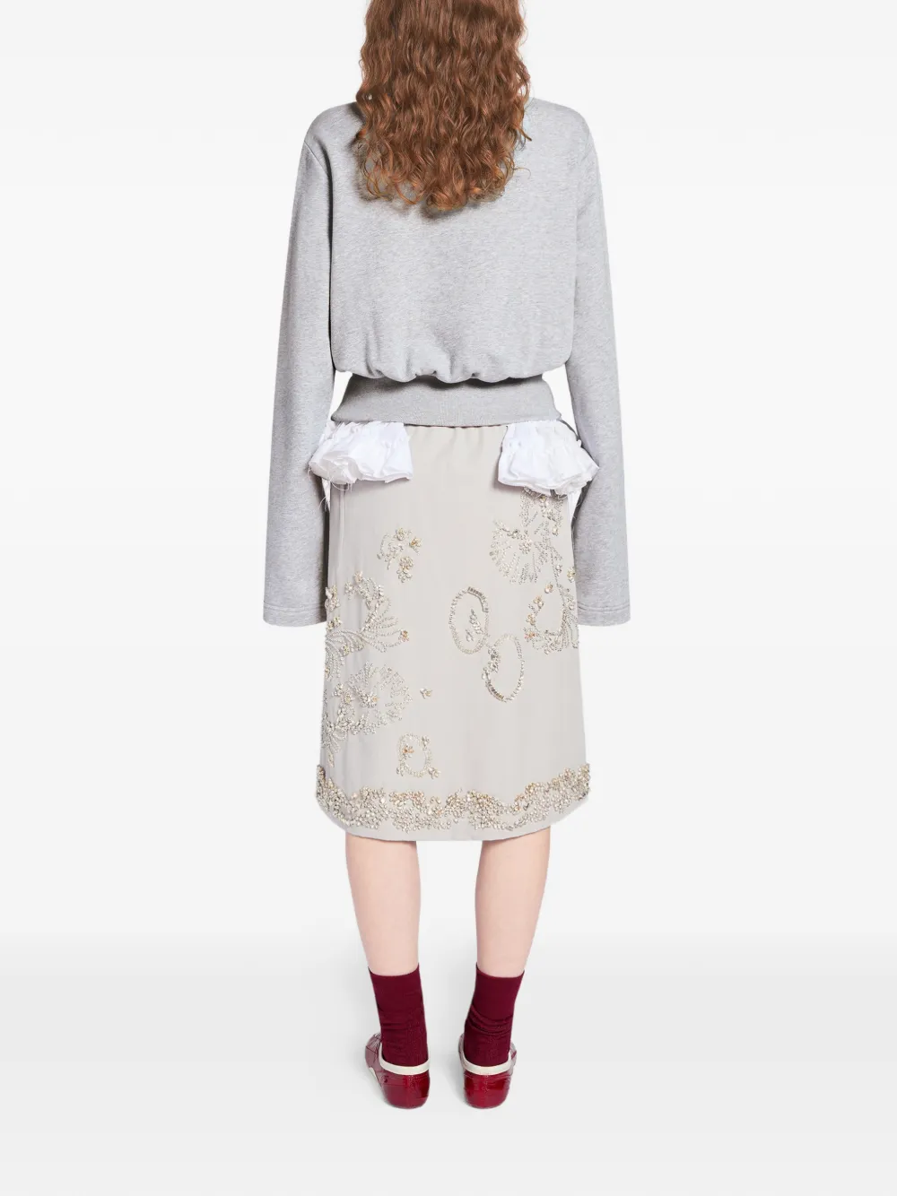 boat-neck long-sleeved top