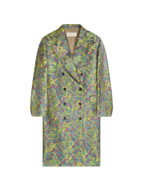 DRIES VAN NOTEN manteau croisé à fleurs