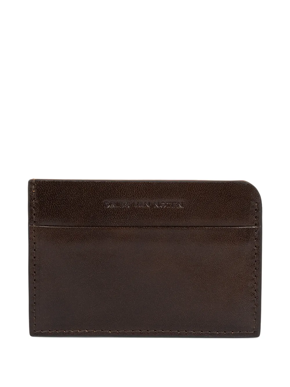 DRIES VAN NOTEN logo card holder - Marrone