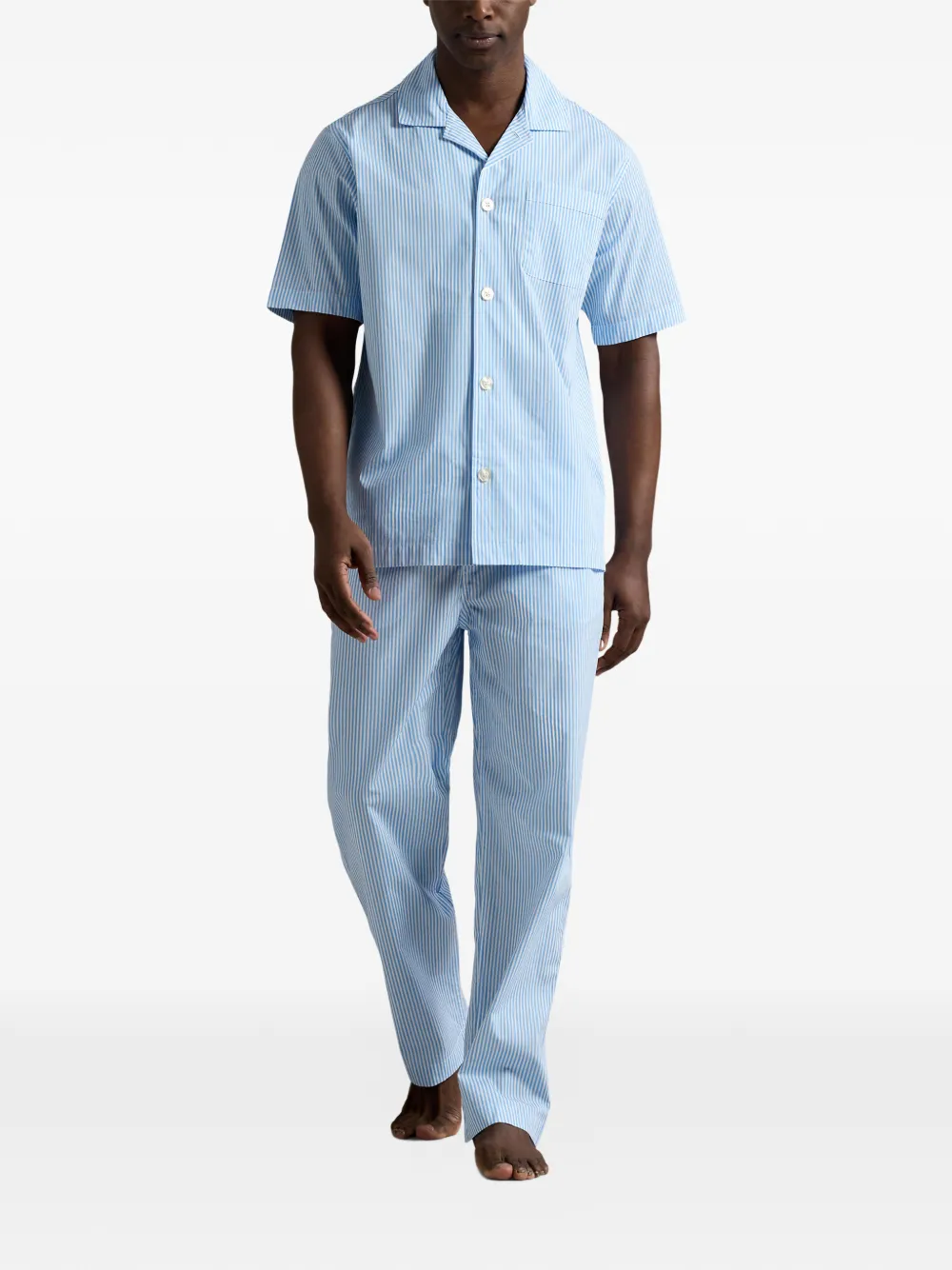 Polo Ralph Lauren Gestreept pyjamashirt met korte mouwen Blauw