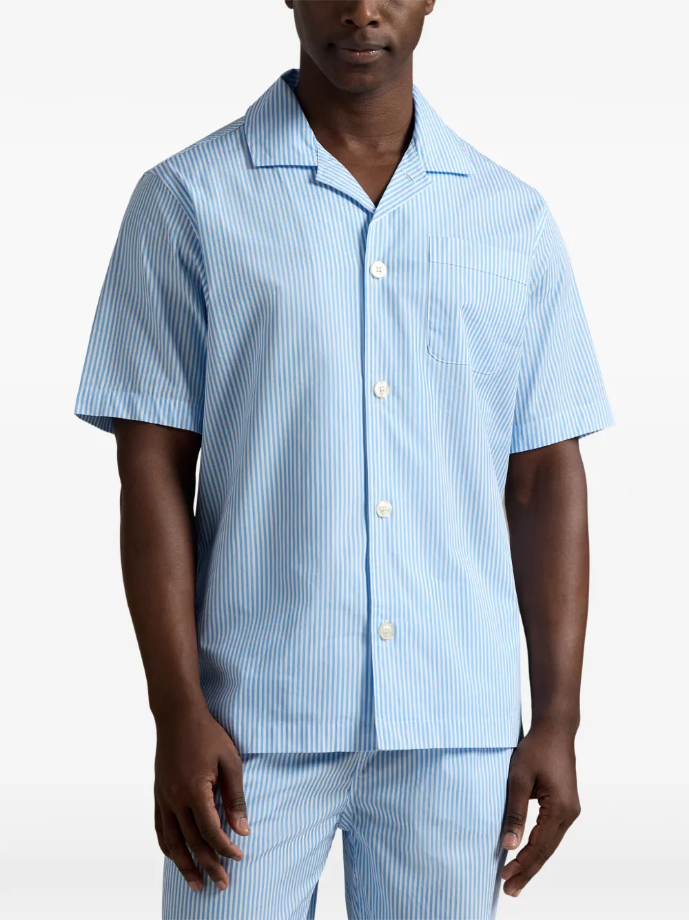 Polo Ralph Lauren Gestreept pyjamashirt met korte mouwen Blauw