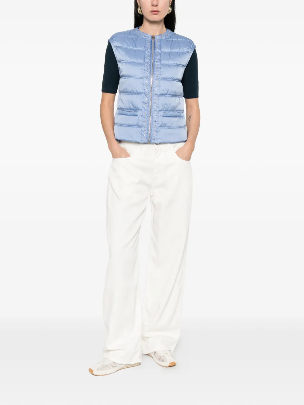 Liu Jo Stud-embellished Gilet - Blue 