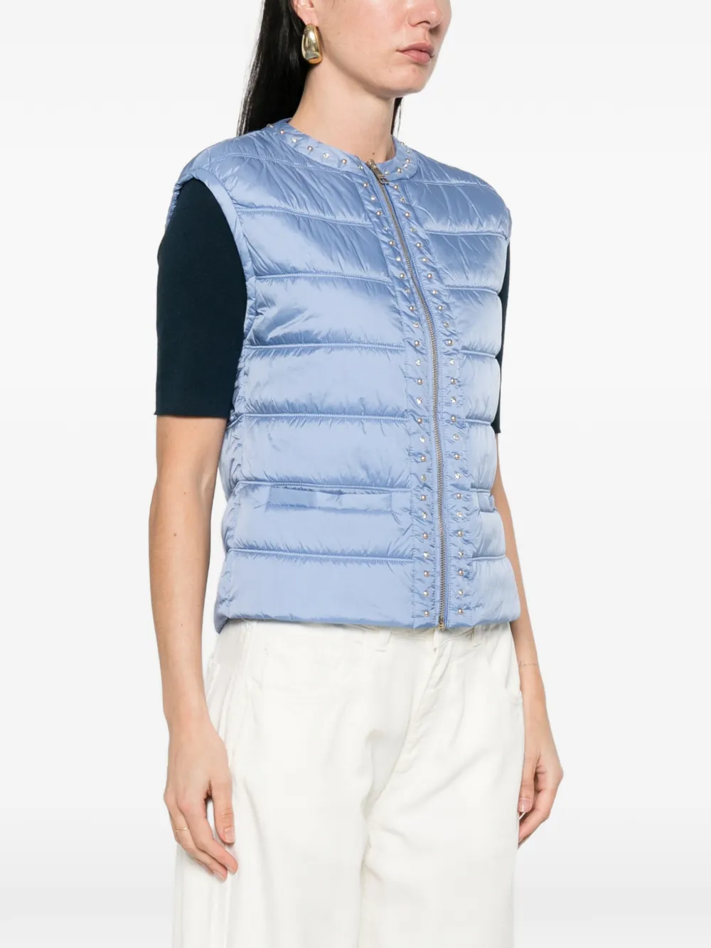  Liu Jo Stud-embellished Gilet - Blue 