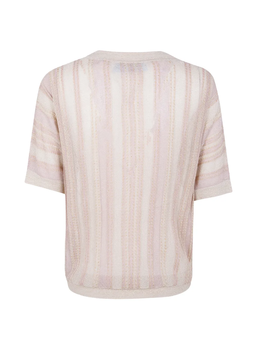 Blugirl Striped V-neck Sweater - Neutrals 
