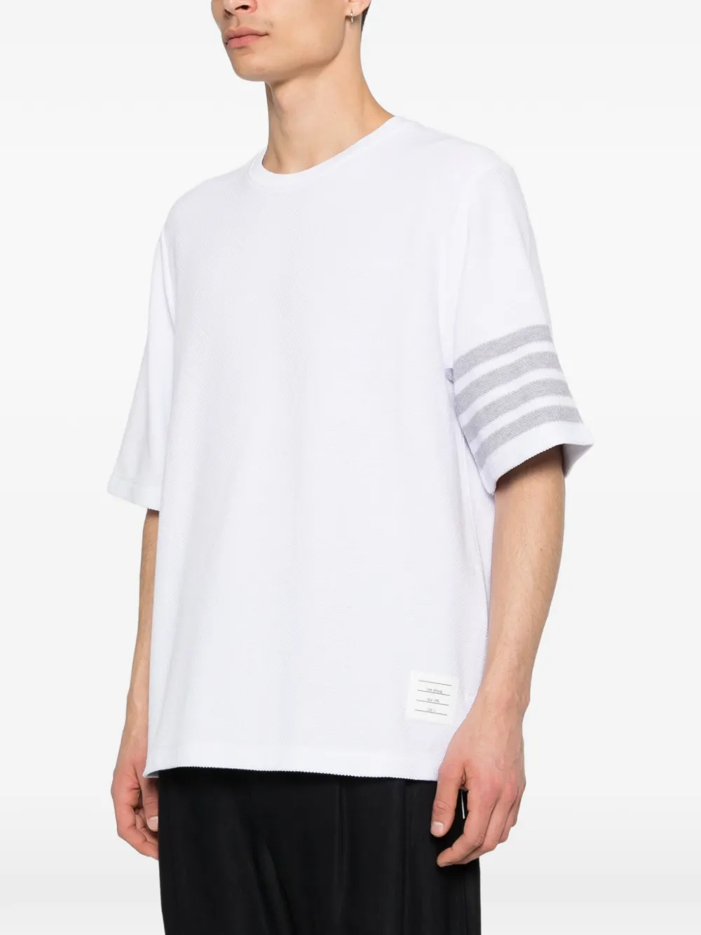 Thom Browne 4-Bar T-shirt Wit