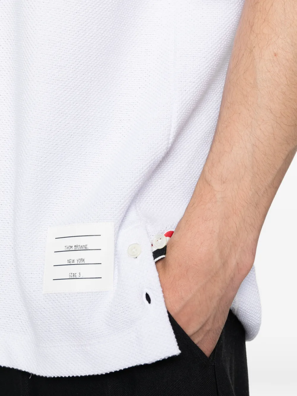 Thom Browne 4-Bar T-shirt Wit