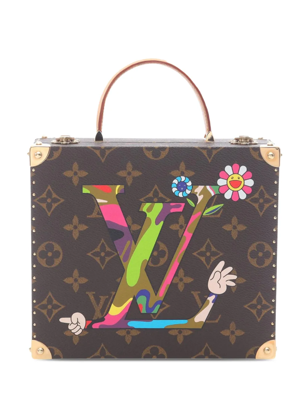 Louis Vuitton Pre-Owned 2021-2025 Takashi Murakami MOCA Monogram Jewelry Box handbag - Marrone