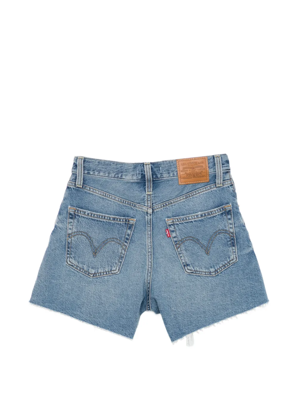 Levi's Gerafelde shorts Blauw