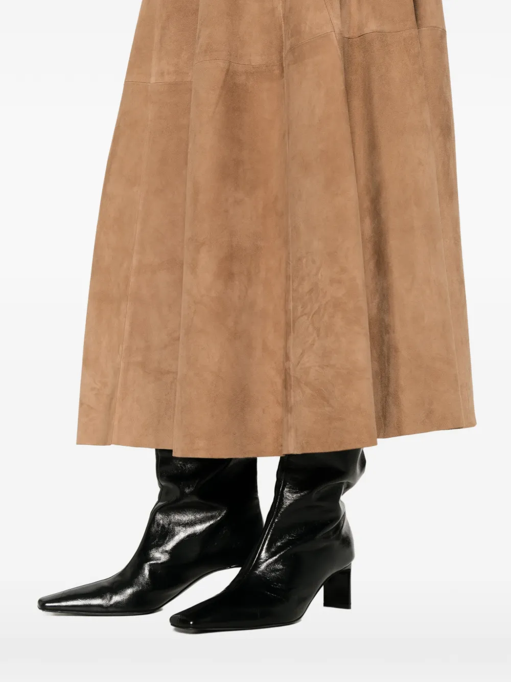 Arma Eleni midi-rok met vlakken Beige
