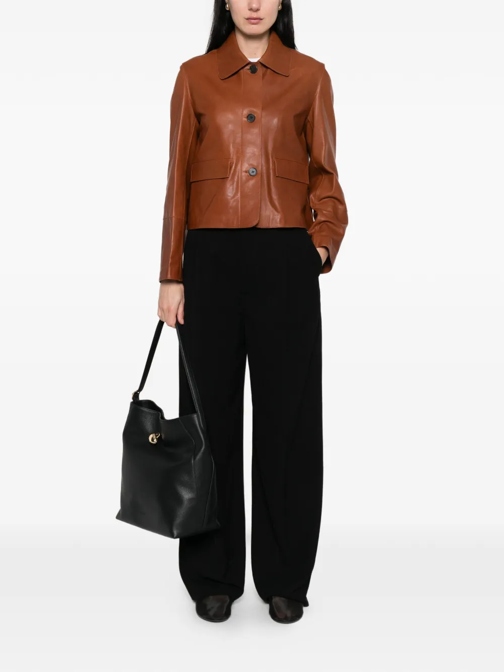  Arma Leather Jacket - Brown 