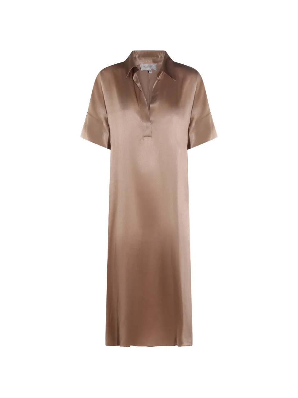 Antonelli short-sleeve midi dress - Toni neutri